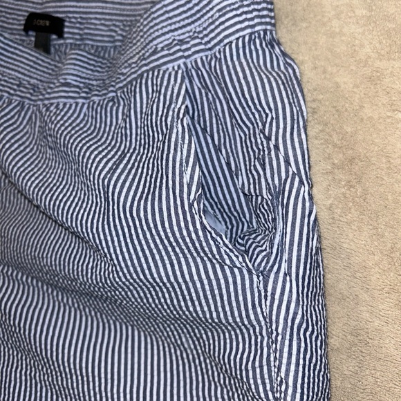 J.Crew Pull-On Seersucker Shorts in Blue on Blue - Picture 5 of 6